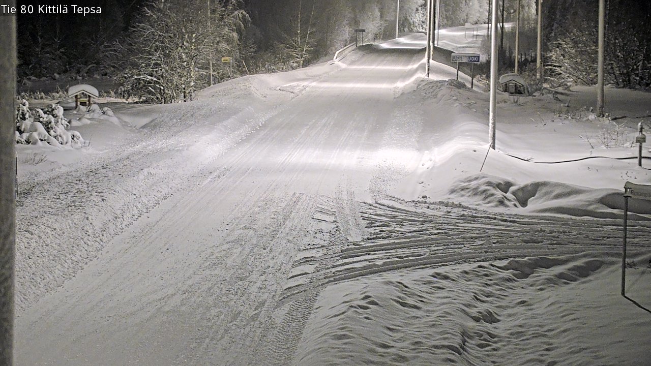 Weather Camera Image Väg 80 Kittilä, Tepsa, Kittilä, Lappi