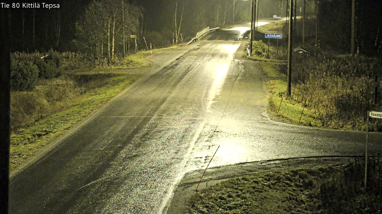 Weather Camera Image Väg 80 Kittilä, Tepsa, Kittilä, Lappi