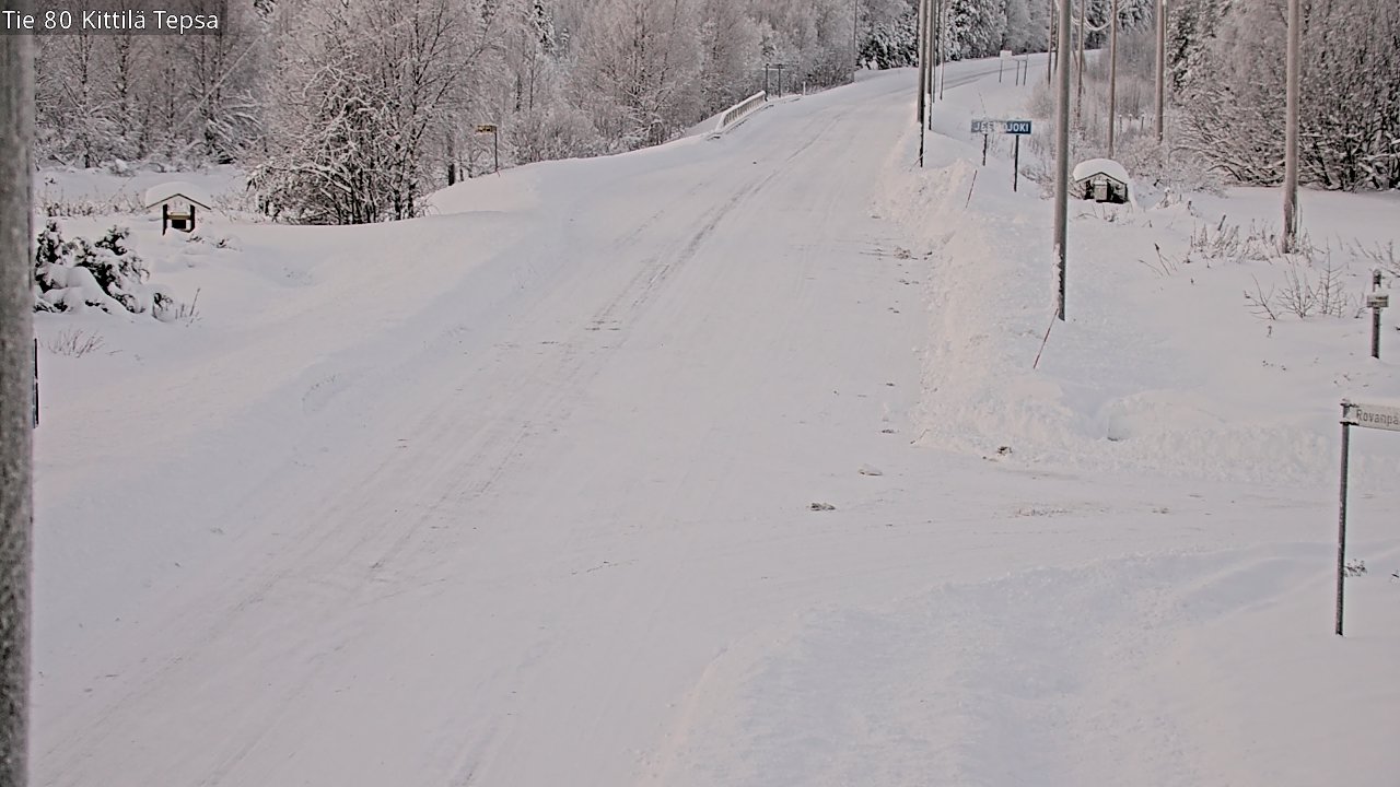 Weather Camera Image Road 80 Kittilä, Tepsa, Kittilä, Lappi