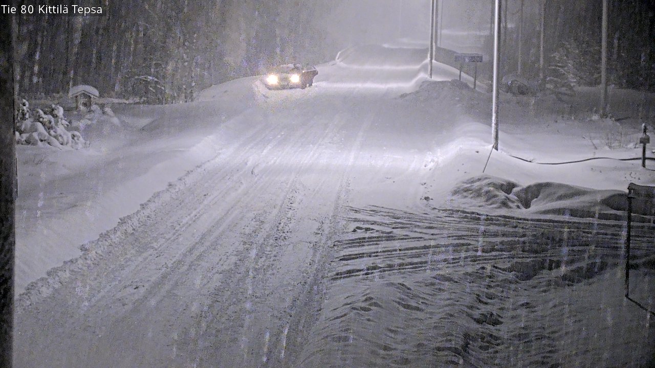 Weather Camera Image Väg 80 Kittilä, Tepsa, Kittilä, Lappi