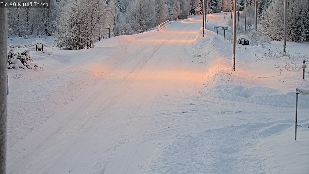 Weather Camera Image Road 80 Kittilä, Tepsa, Kittilä, Lappi