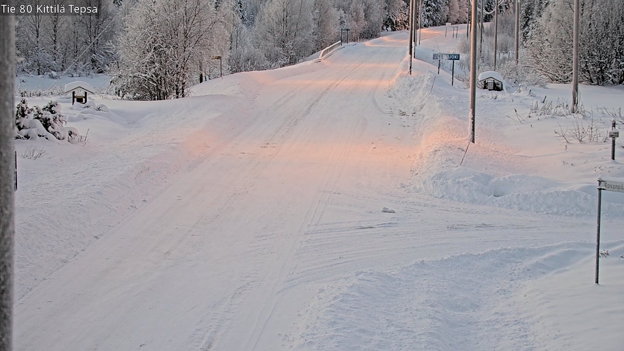 Weather Camera Image Road 80 Kittilä, Tepsa, Kittilä, Lappi