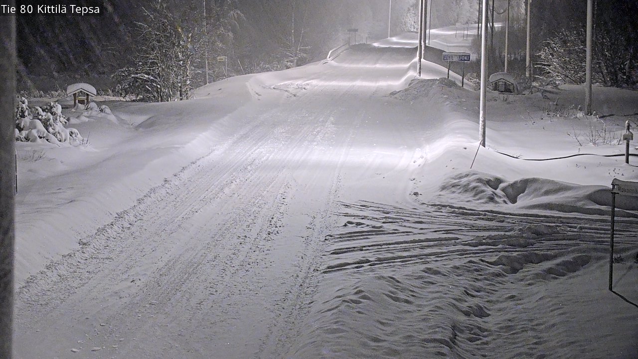 Weather Camera Image Väg 80 Kittilä, Tepsa, Kittilä, Lappi