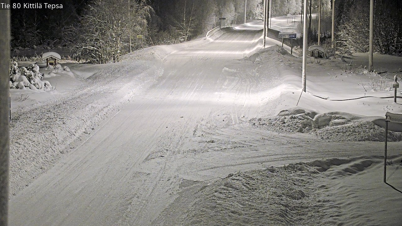 Weather Camera Image Väg 80 Kittilä, Tepsa, Kittilä, Lappi
