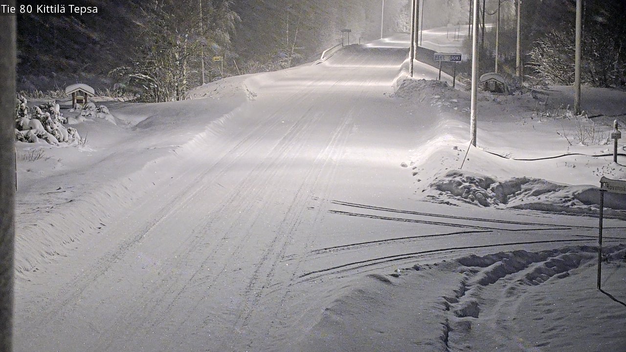 Weather Camera Image Väg 80 Kittilä, Tepsa, Kittilä, Lappi