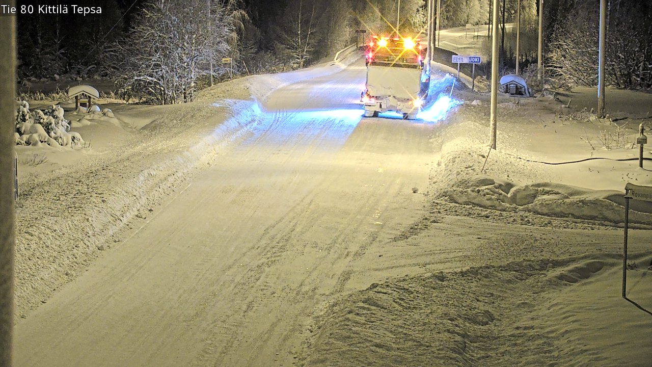 Weather Camera Image Väg 80 Kittilä, Tepsa, Kittilä, Lappi