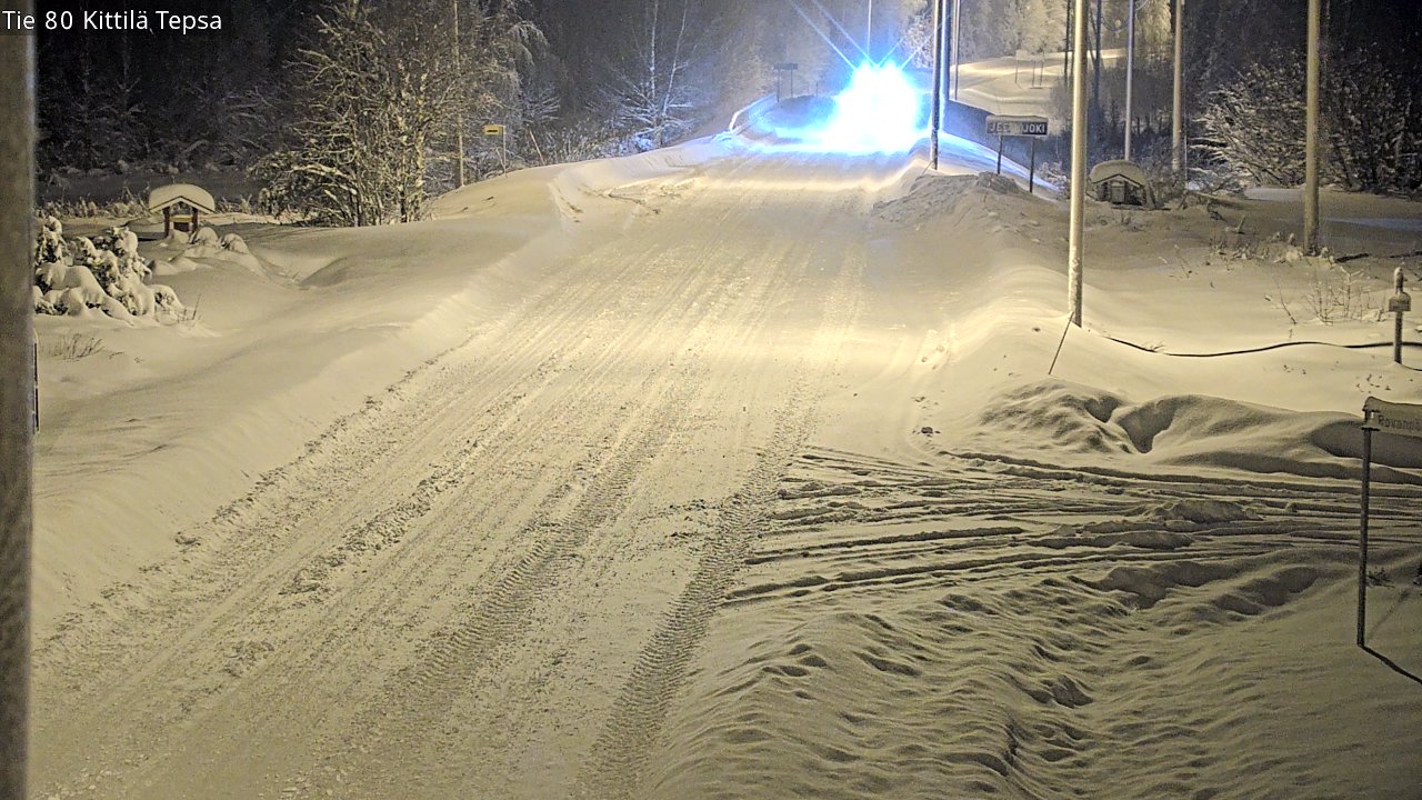 Weather Camera Image Väg 80 Kittilä, Tepsa, Kittilä, Lappi