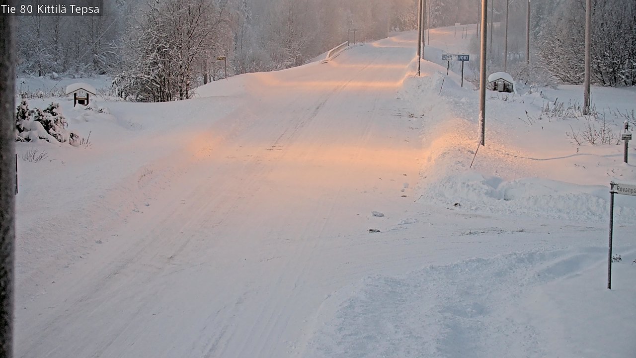 Weather Camera Image Road 80 Kittilä, Tepsa, Kittilä, Lappi