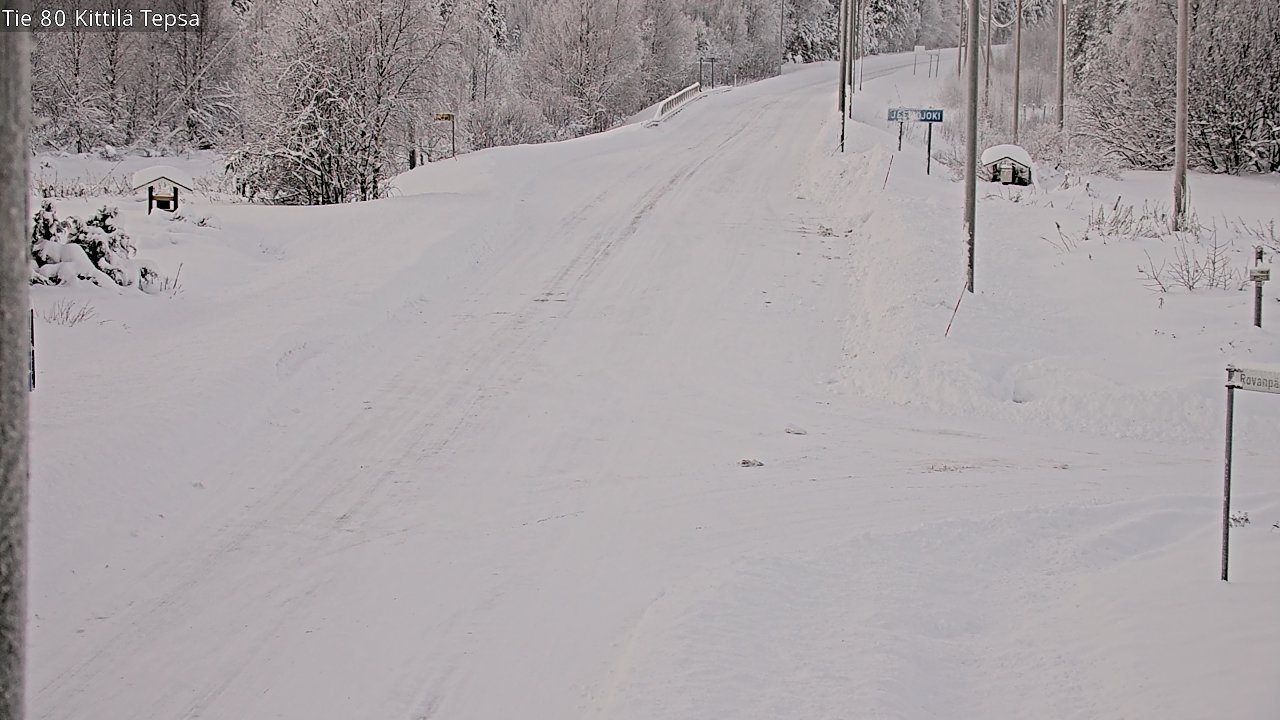 Weather Camera Image Road 80 Kittilä, Tepsa, Kittilä, Lappi