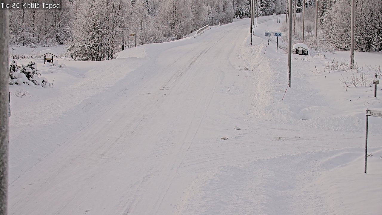 Weather Camera Image Road 80 Kittilä, Tepsa, Kittilä, Lappi