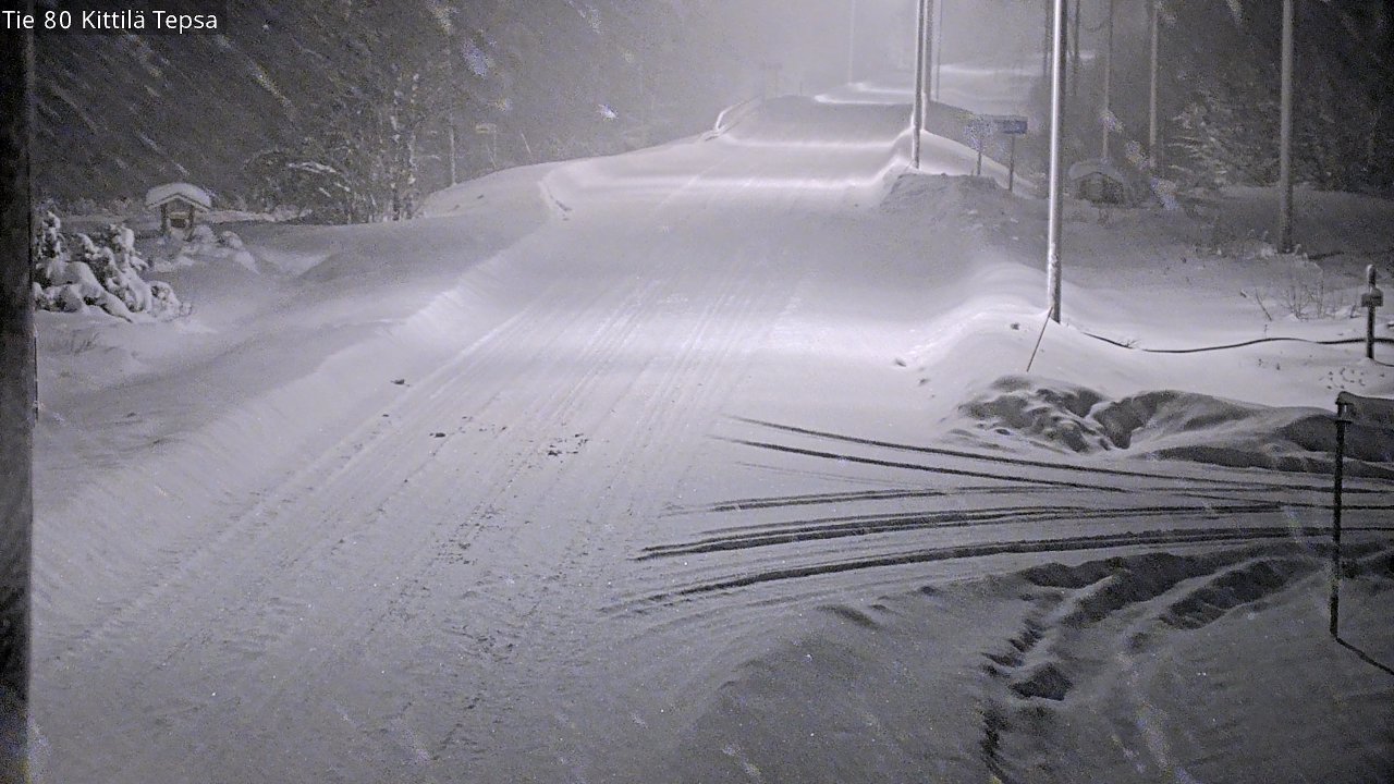 Weather Camera Image Väg 80 Kittilä, Tepsa, Kittilä, Lappi