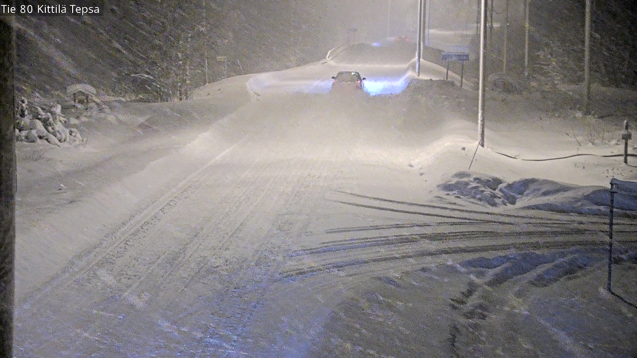Weather Camera Image Väg 80 Kittilä, Tepsa, Kittilä, Lappi