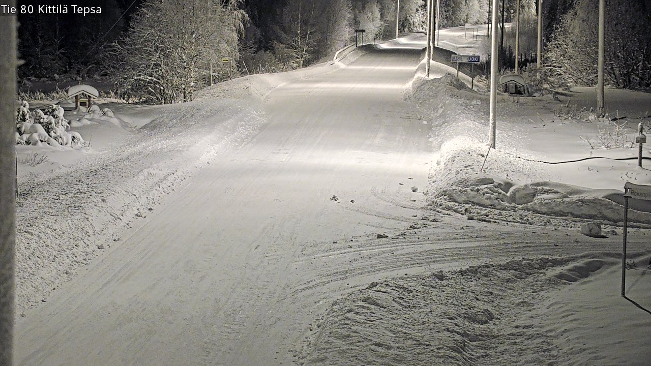 Weather Camera Image Road 80 Kittilä, Tepsa, Kittilä, Lappi