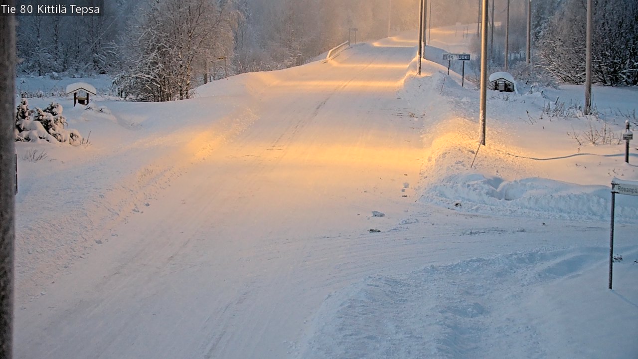 Weather Camera Image Road 80 Kittilä, Tepsa, Kittilä, Lappi