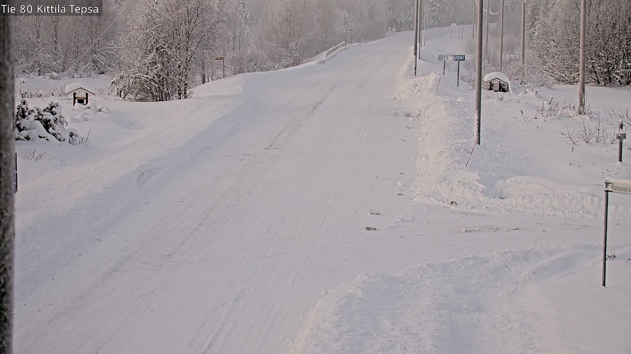 Weather Camera Image Road 80 Kittilä, Tepsa, Kittilä, Lappi