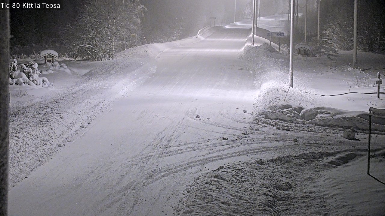 Weather Camera Image Väg 80 Kittilä, Tepsa, Kittilä, Lappi