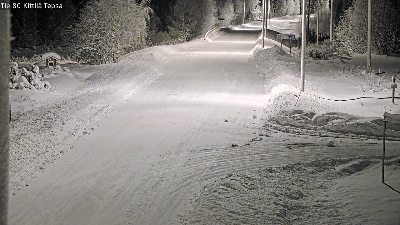 Weather Camera Image Road 80 Kittilä, Tepsa, Kittilä, Lappi