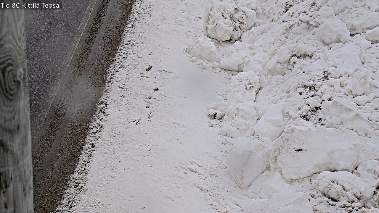 Weather Camera Image Väg 80 Kittilä, Tepsa, Kittilä, Lappi