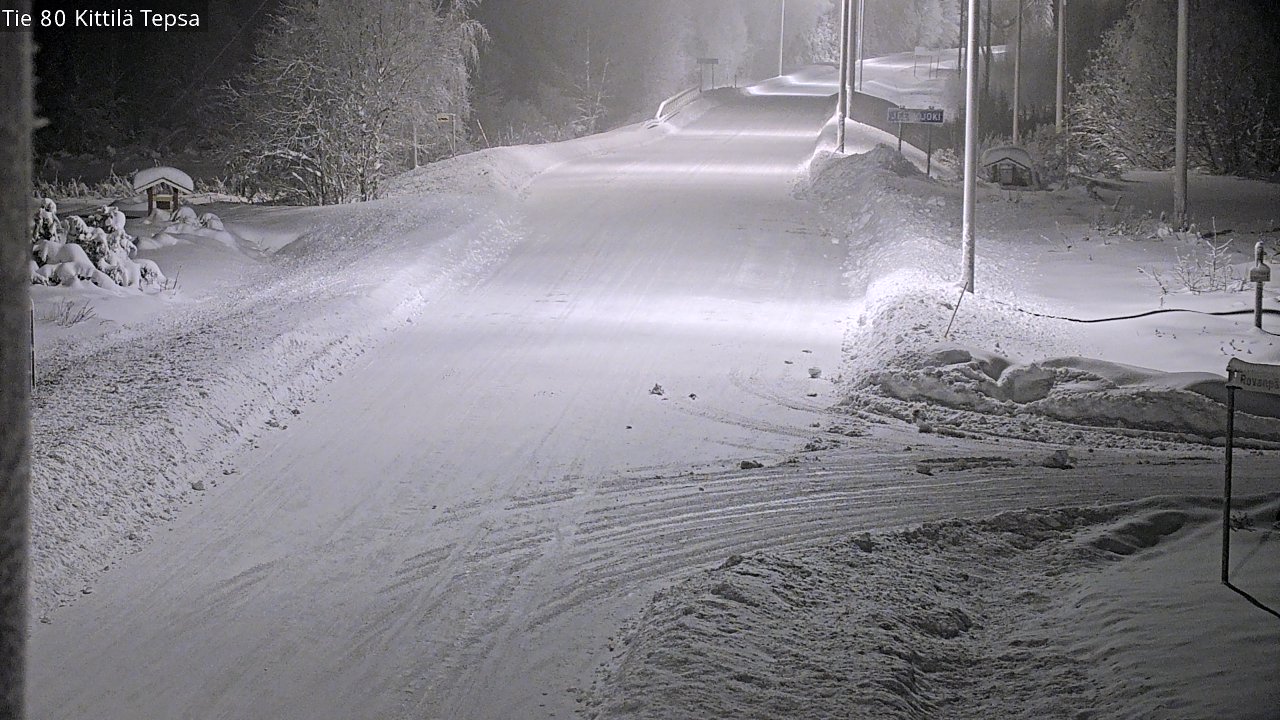 Weather Camera Image Road 80 Kittilä, Tepsa, Kittilä, Lappi