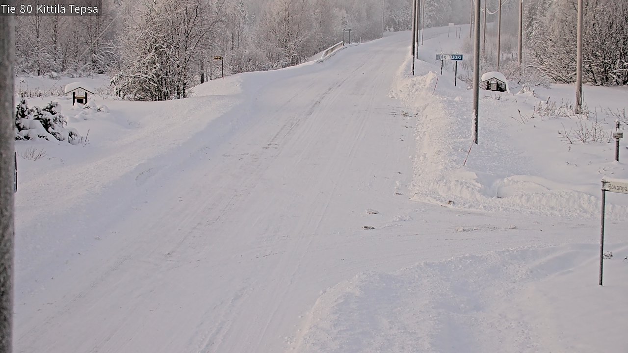 Weather Camera Image Road 80 Kittilä, Tepsa, Kittilä, Lappi