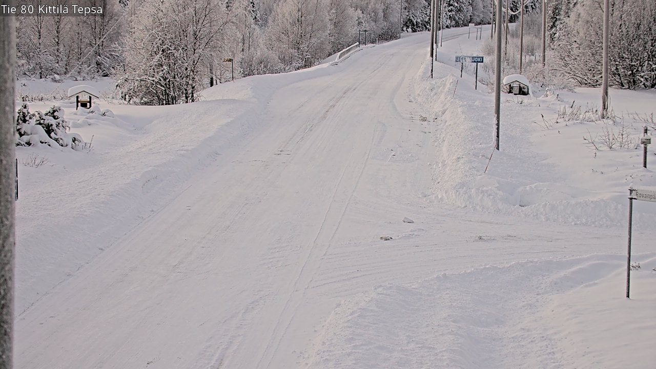 Weather Camera Image Road 80 Kittilä, Tepsa, Kittilä, Lappi