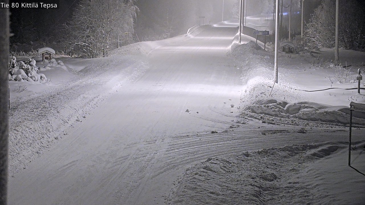 Weather Camera Image Road 80 Kittilä, Tepsa, Kittilä, Lappi