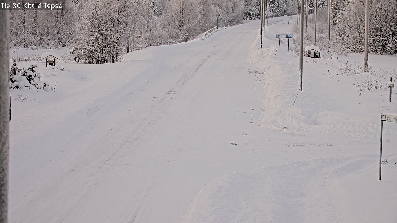 Weather Camera Image Road 80 Kittilä, Tepsa, Kittilä, Lappi