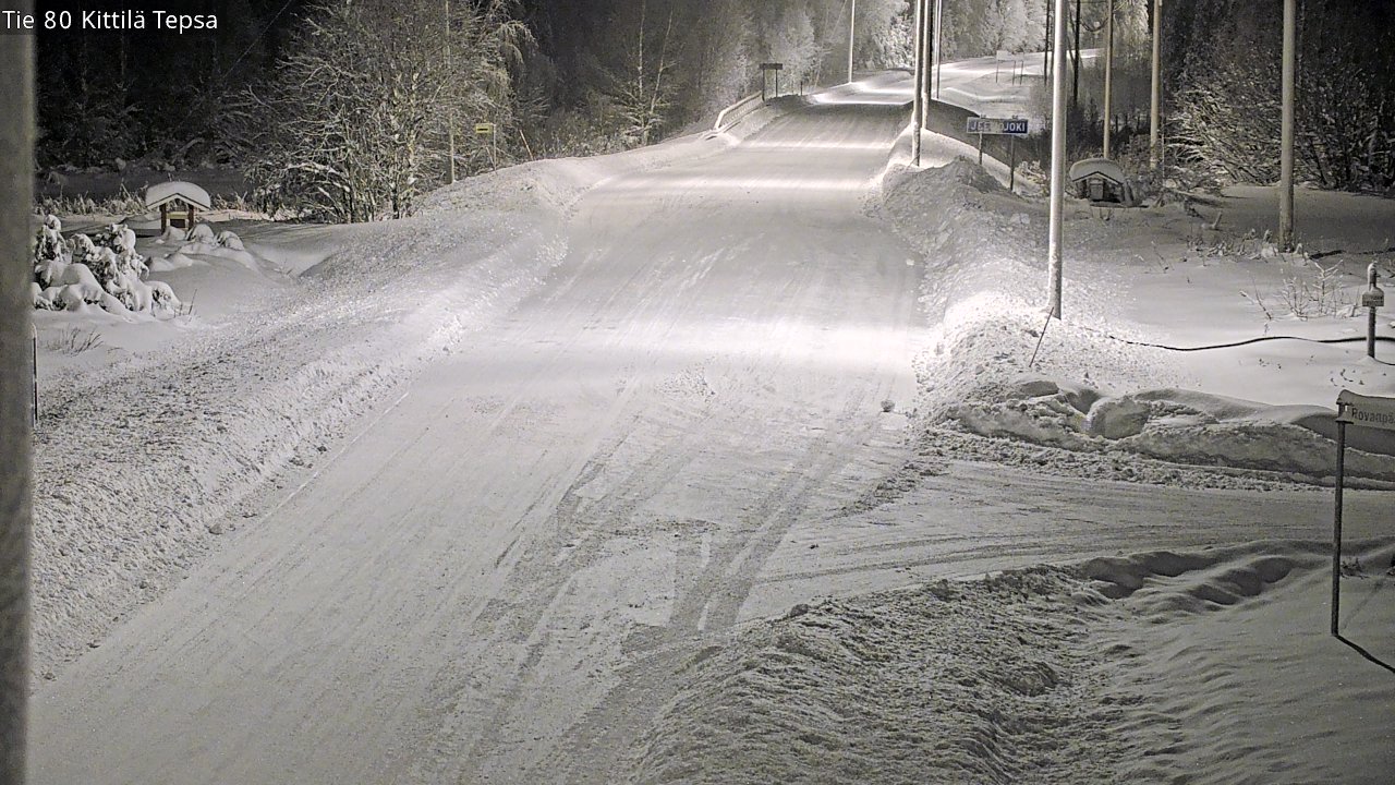 Weather Camera Image Väg 80 Kittilä, Tepsa, Kittilä, Lappi