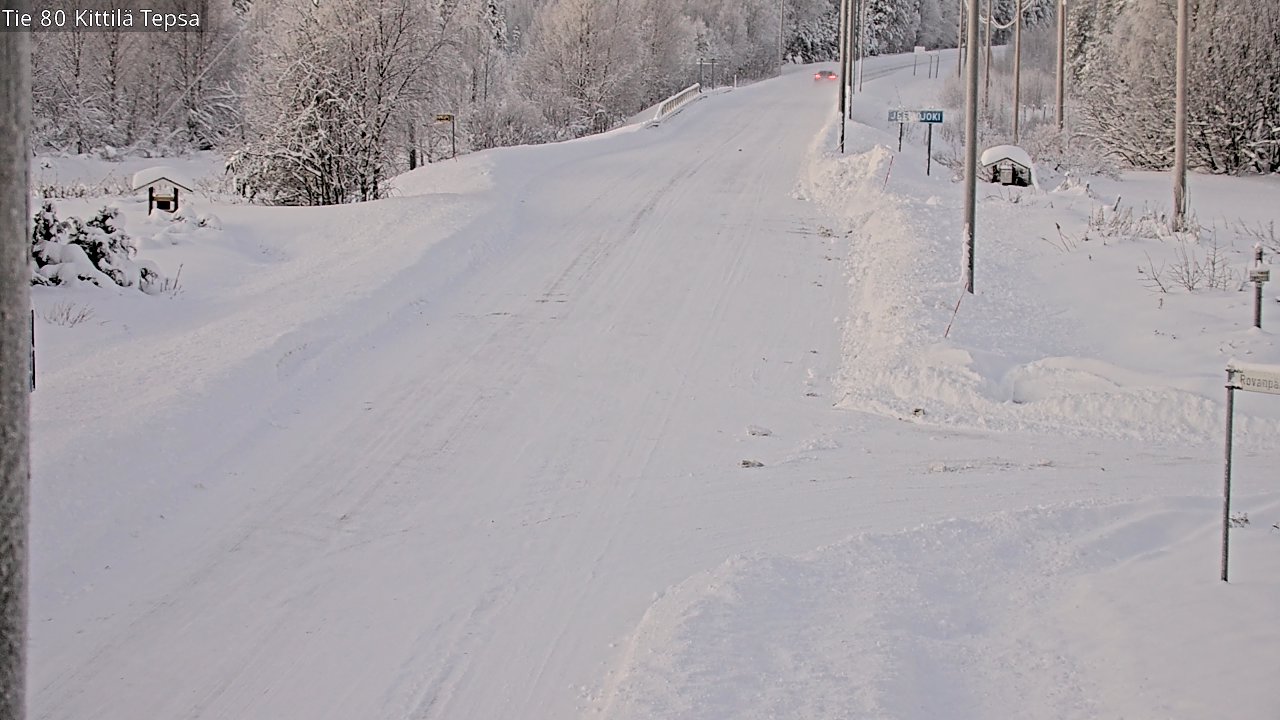 Weather Camera Image Road 80 Kittilä, Tepsa, Kittilä, Lappi