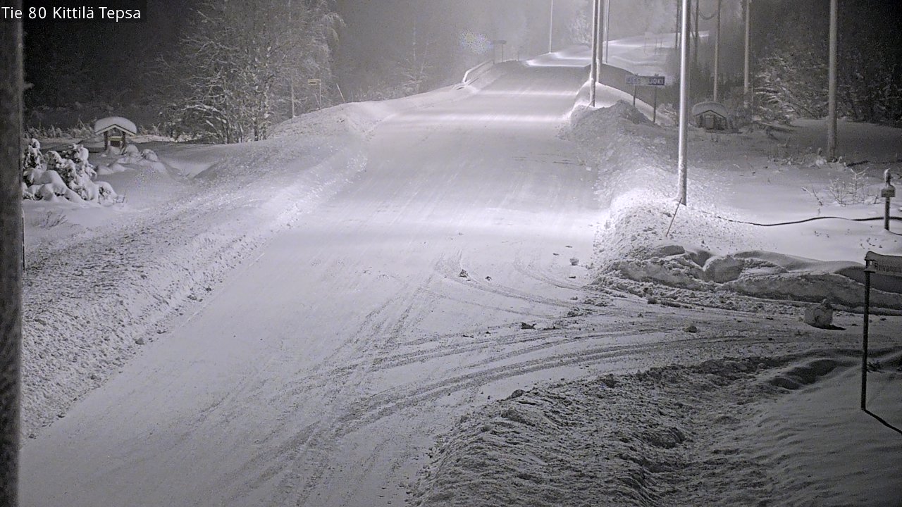 Weather Camera Image Väg 80 Kittilä, Tepsa, Kittilä, Lappi