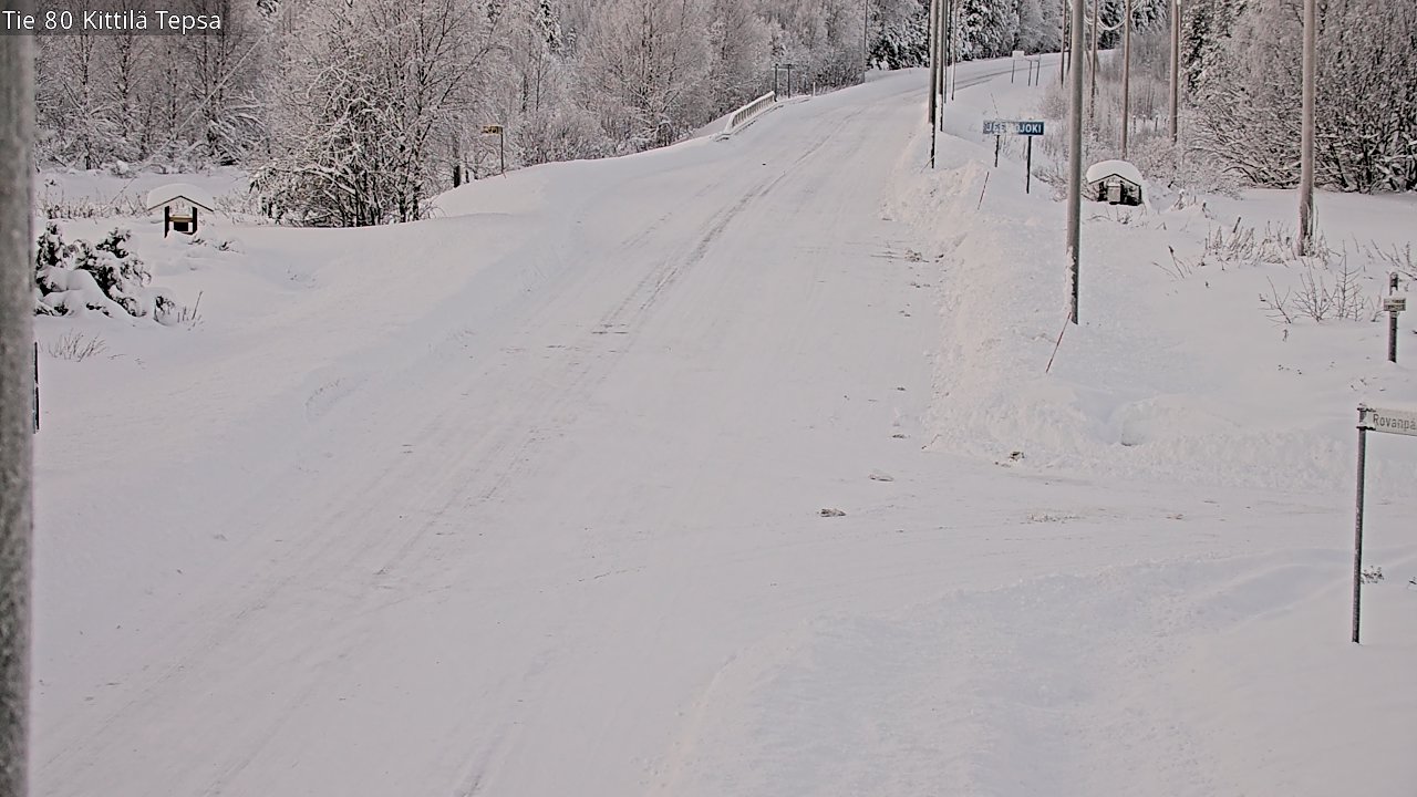 Weather Camera Image Road 80 Kittilä, Tepsa, Kittilä, Lappi