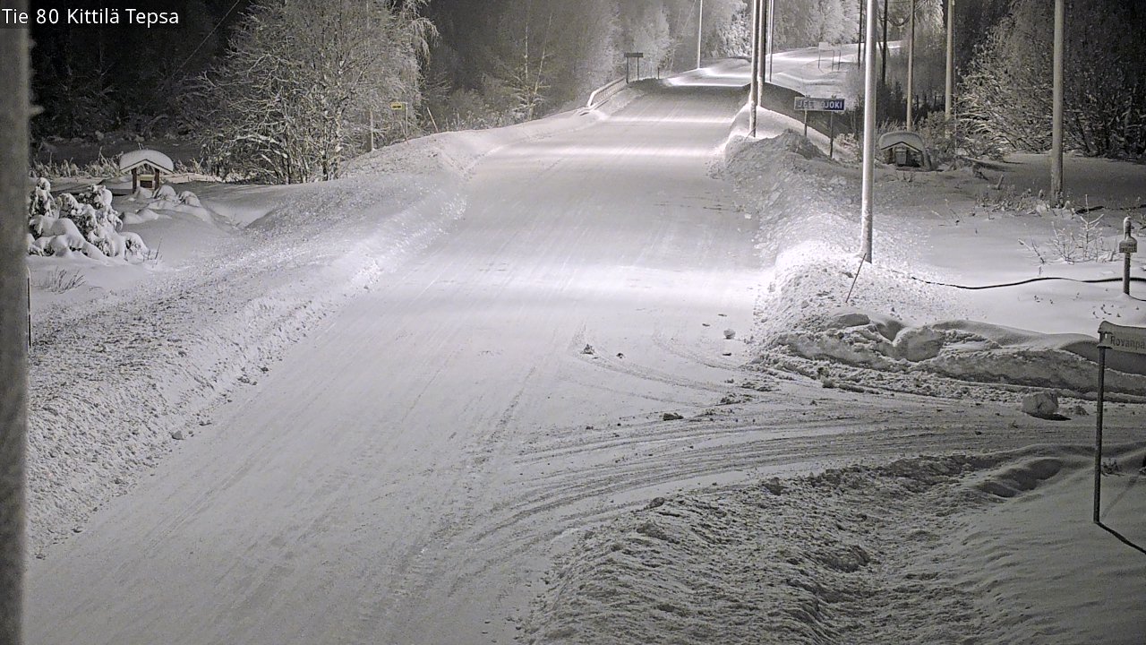 Weather Camera Image Väg 80 Kittilä, Tepsa, Kittilä, Lappi