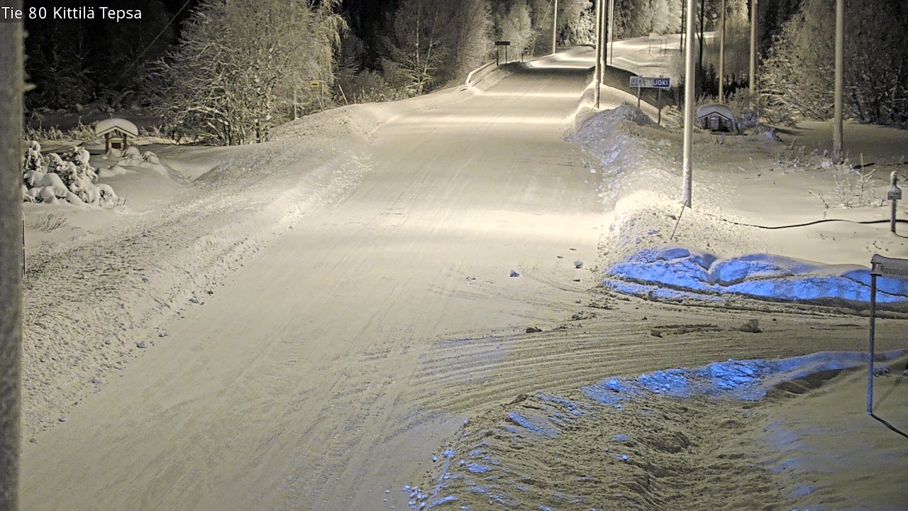 Weather Camera Image Road 80 Kittilä, Tepsa, Kittilä, Lappi