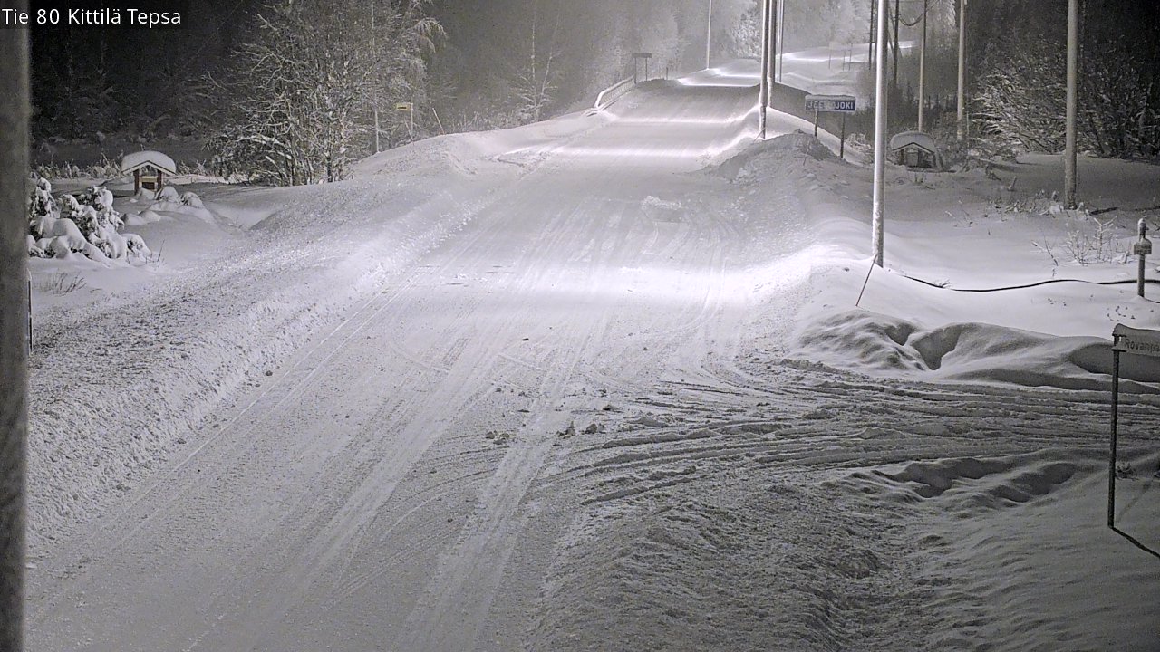 Weather Camera Image Väg 80 Kittilä, Tepsa, Kittilä, Lappi