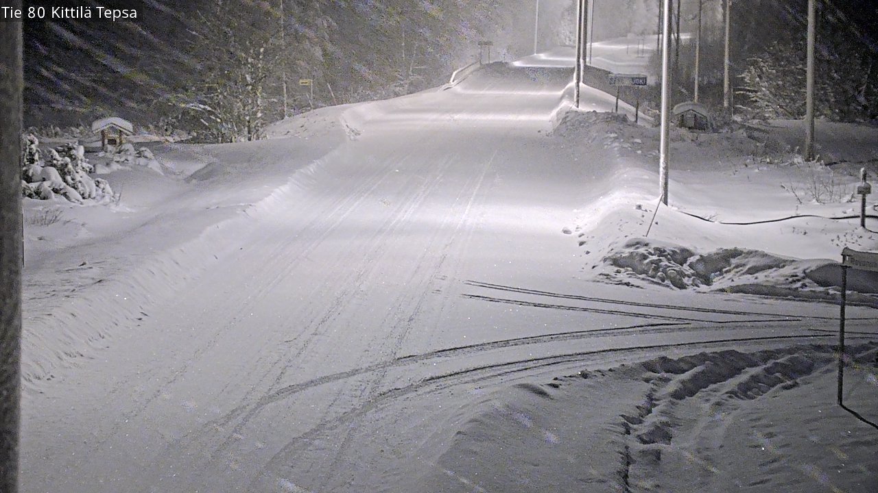 Weather Camera Image Väg 80 Kittilä, Tepsa, Kittilä, Lappi