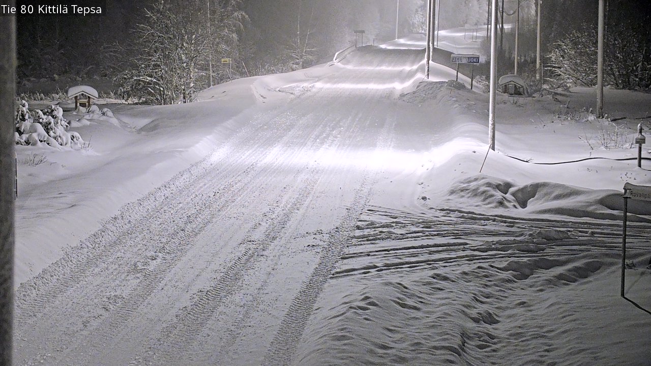 Weather Camera Image Väg 80 Kittilä, Tepsa, Kittilä, Lappi