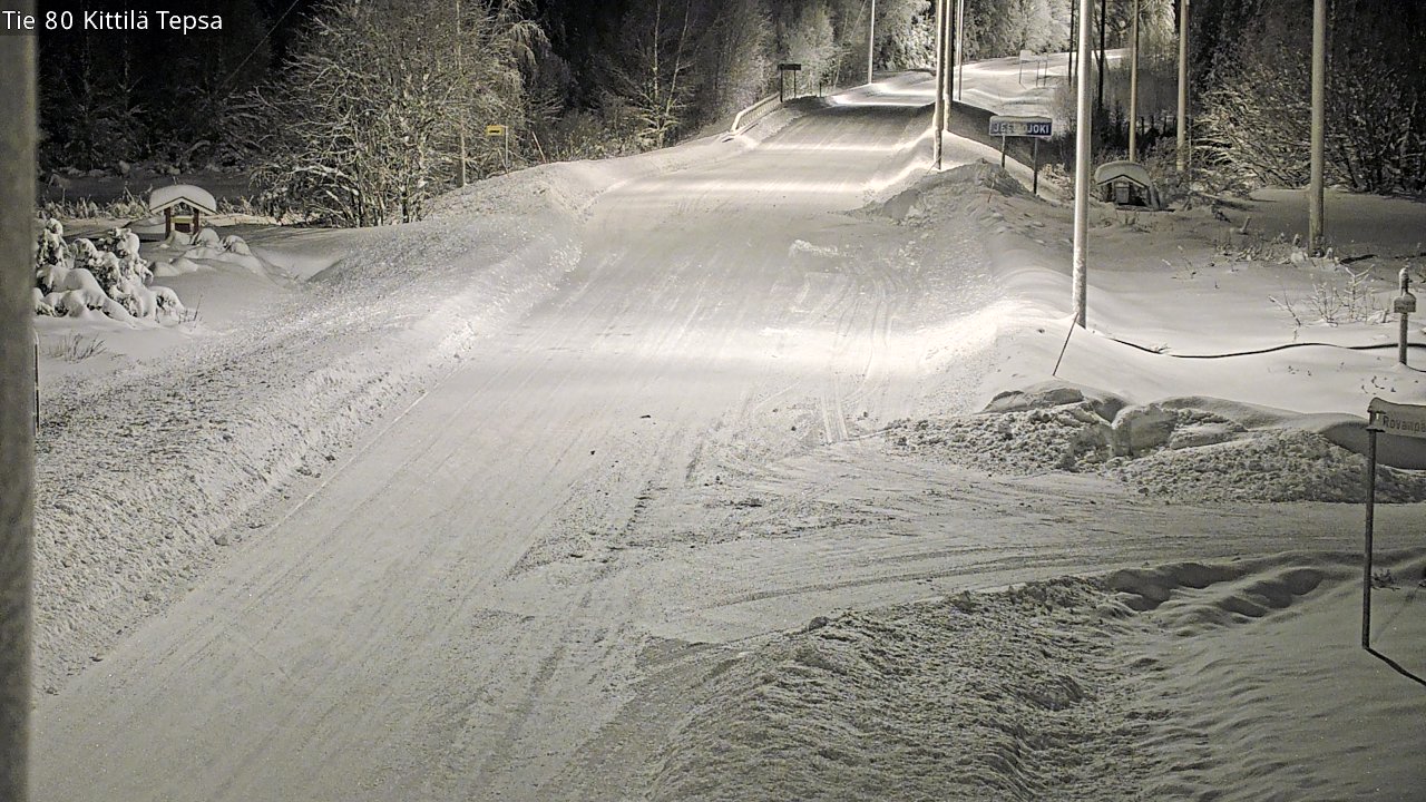 Weather Camera Image Väg 80 Kittilä, Tepsa, Kittilä, Lappi