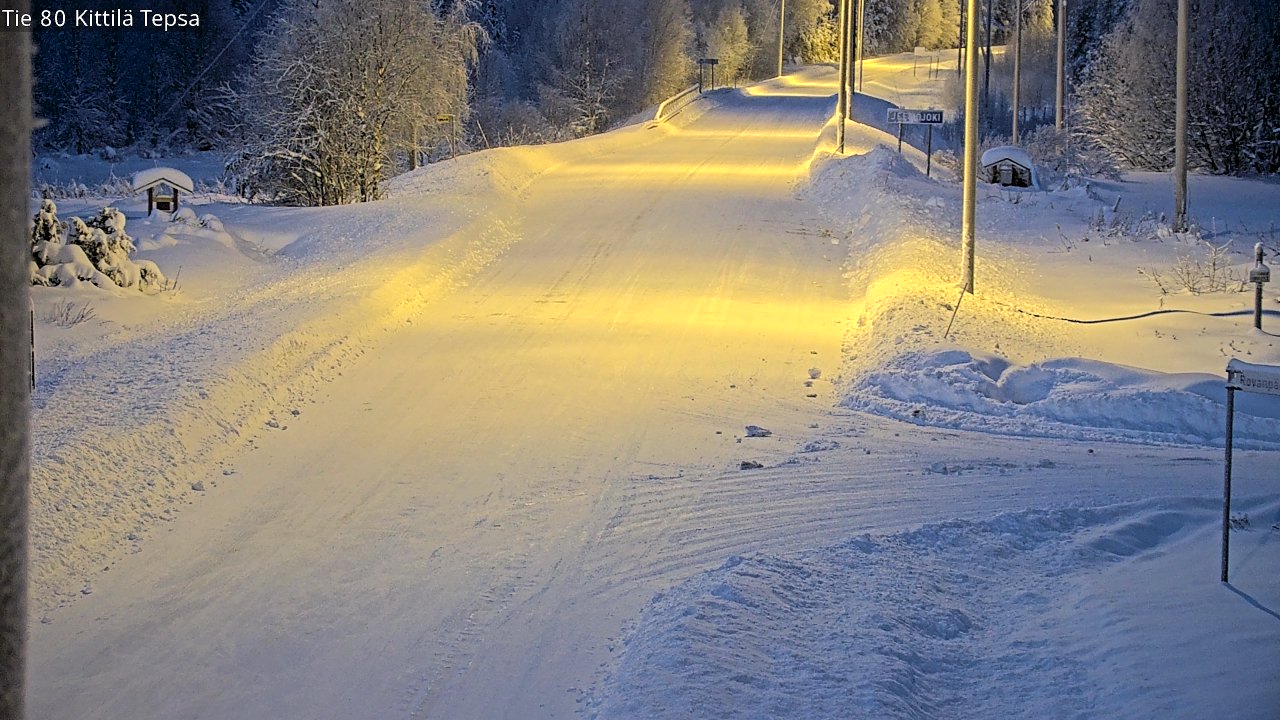 Weather Camera Image Road 80 Kittilä, Tepsa, Kittilä, Lappi