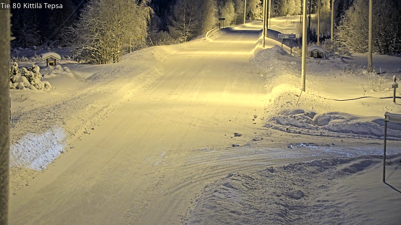 Weather Camera Image Road 80 Kittilä, Tepsa, Kittilä, Lappi