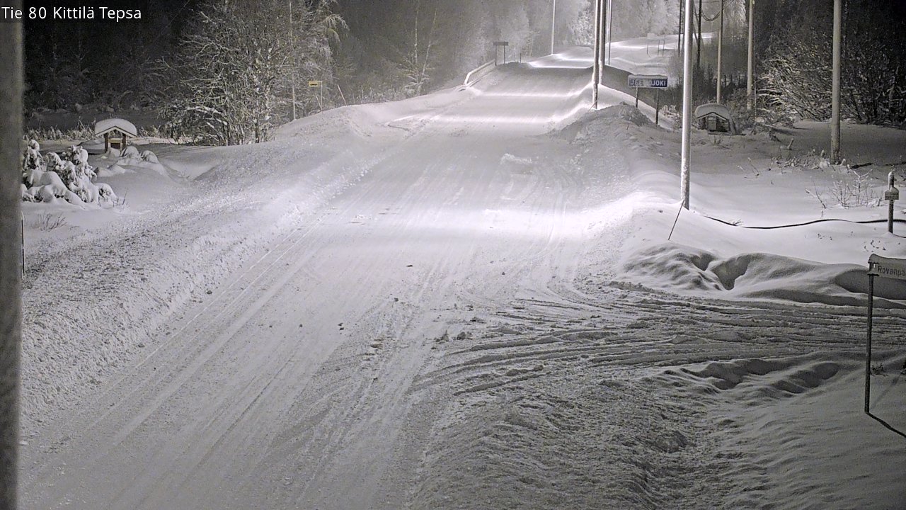 Weather Camera Image Väg 80 Kittilä, Tepsa, Kittilä, Lappi