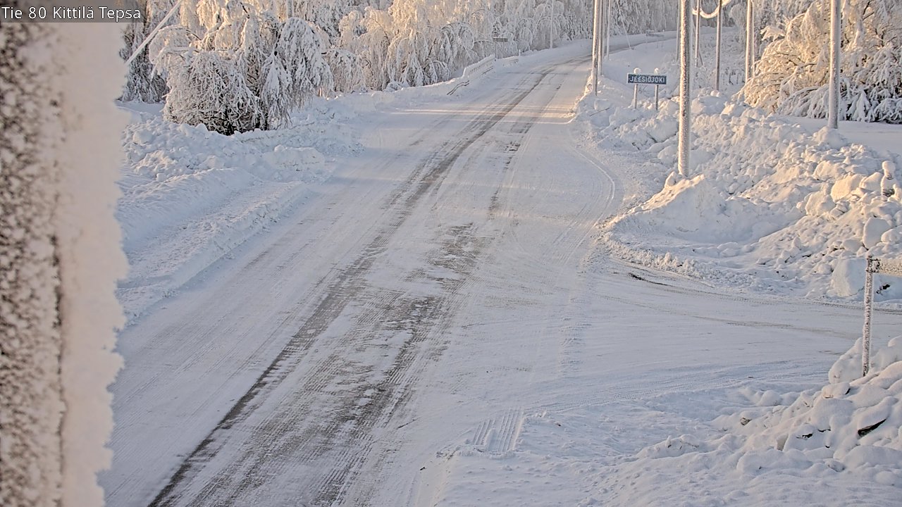 Weather Camera Image Väg 80 Kittilä, Tepsa, Kittilä, Lappi