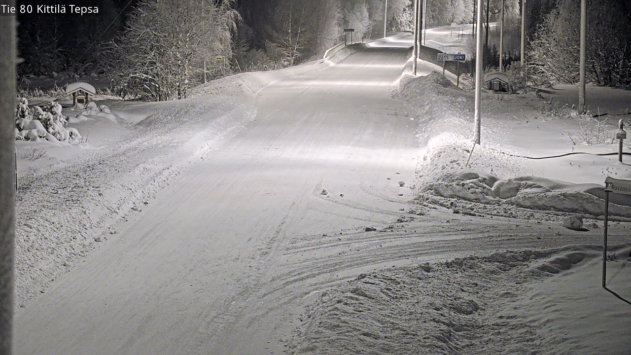 Weather Camera Image Väg 80 Kittilä, Tepsa, Kittilä, Lappi