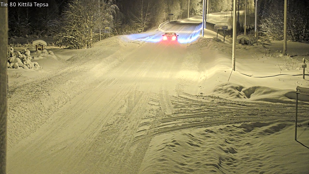 Weather Camera Image Väg 80 Kittilä, Tepsa, Kittilä, Lappi
