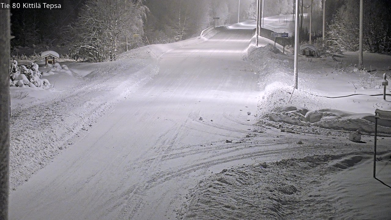 Weather Camera Image Väg 80 Kittilä, Tepsa, Kittilä, Lappi