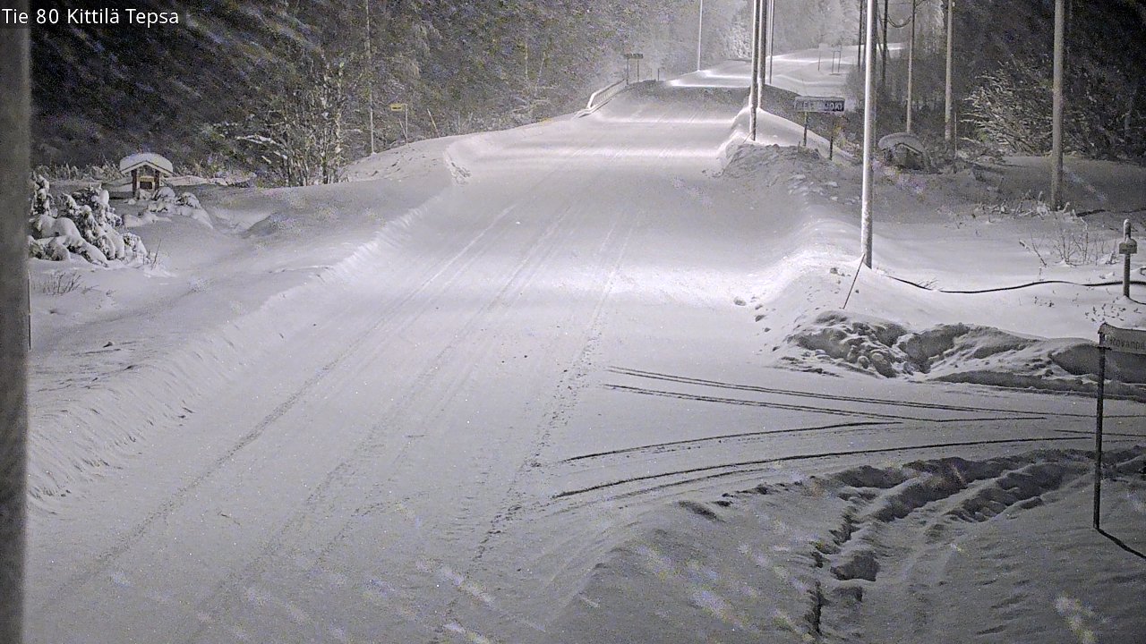 Weather Camera Image Väg 80 Kittilä, Tepsa, Kittilä, Lappi
