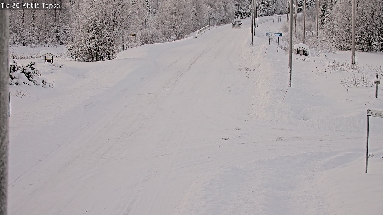 Weather Camera Image Road 80 Kittilä, Tepsa, Kittilä, Lappi