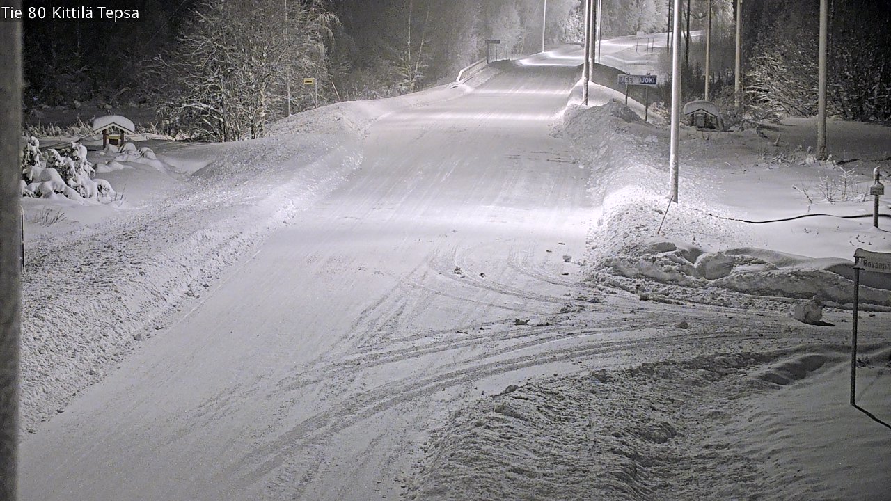 Weather Camera Image Väg 80 Kittilä, Tepsa, Kittilä, Lappi