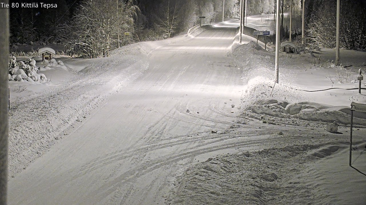 Weather Camera Image Väg 80 Kittilä, Tepsa, Kittilä, Lappi
