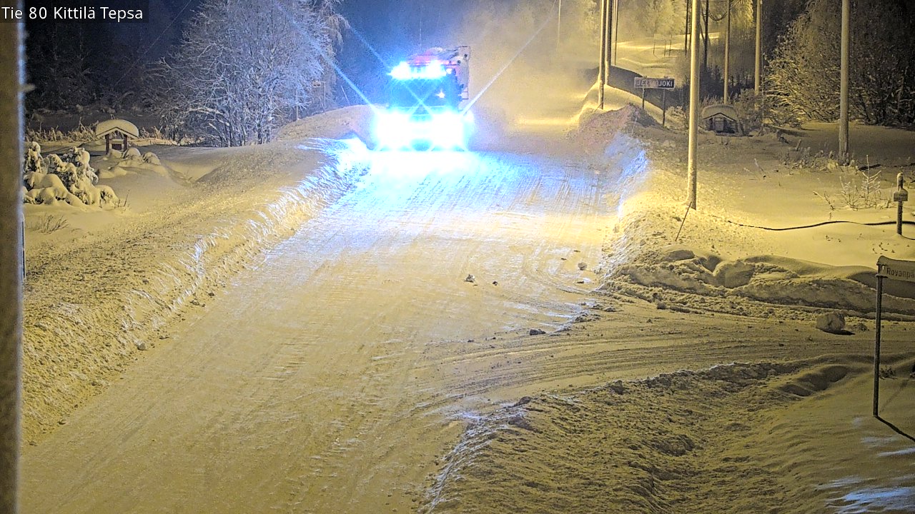 Weather Camera Image Väg 80 Kittilä, Tepsa, Kittilä, Lappi