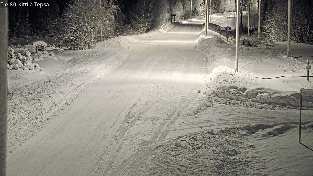 Weather Camera Image Väg 80 Kittilä, Tepsa, Kittilä, Lappi